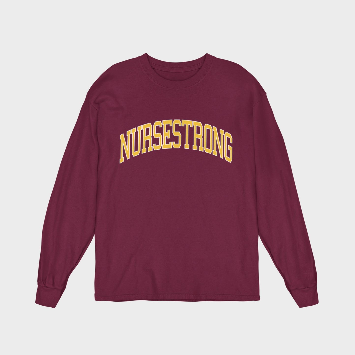 NurseStrong Arch Long Sleeve - Maroon/Yellow