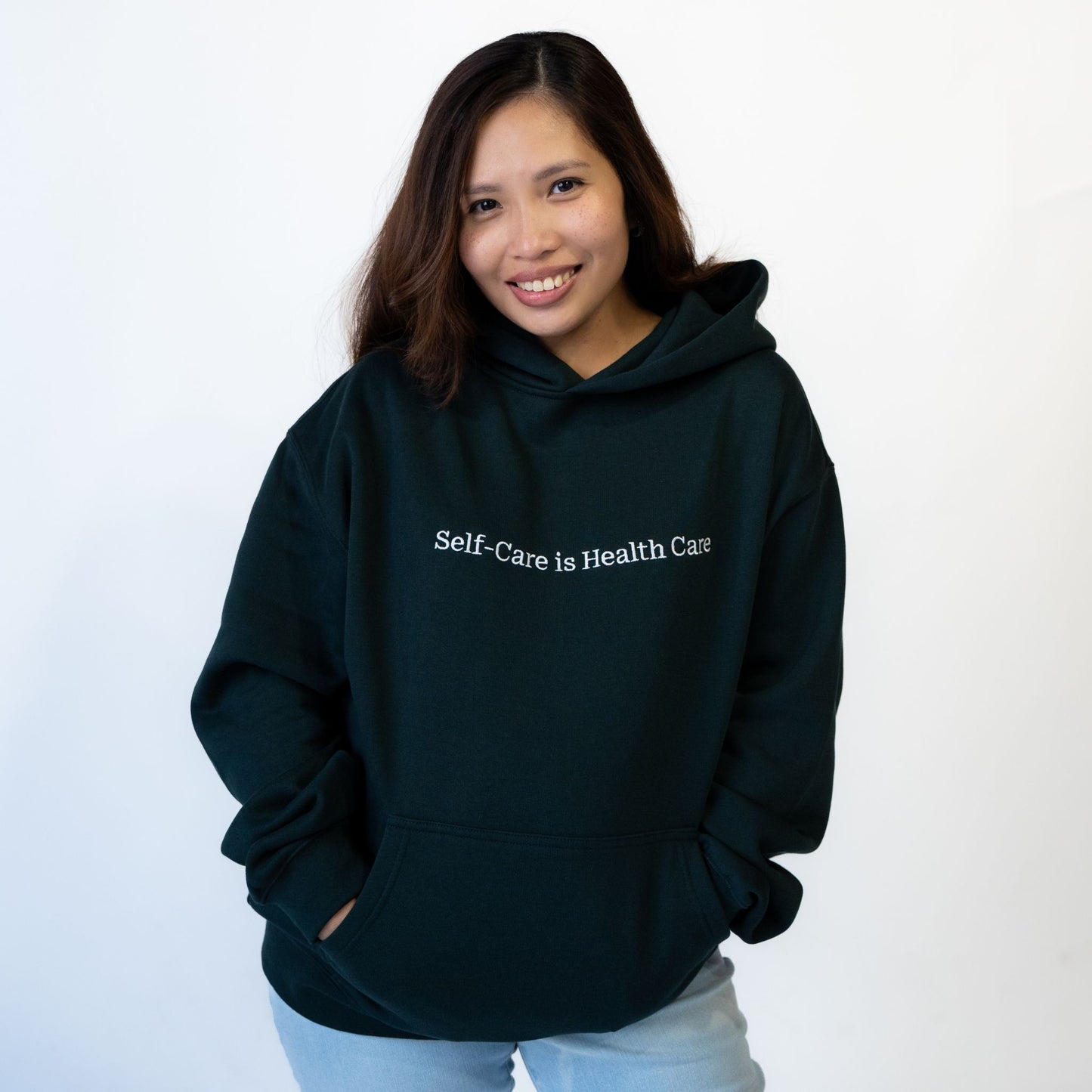 Self-Care is Health Care Oversized Hoodie (Embroidered)