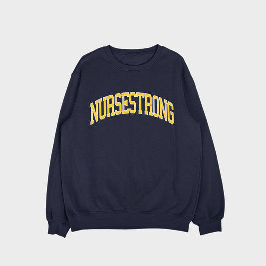 NurseStrong Arch Premium Sweatshirt - Navy/Yellow