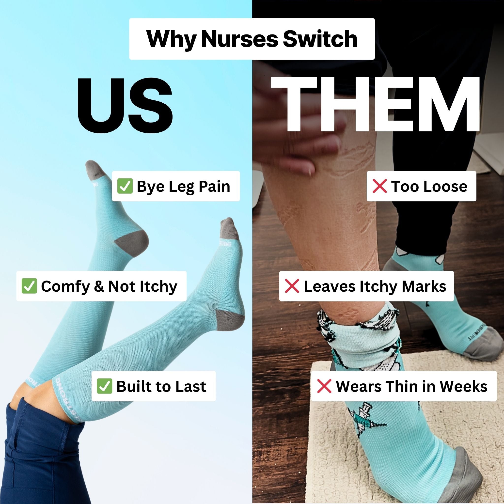 NurseStrong Performance Compression Socks