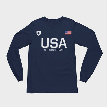 USA Nursing Team Long Sleeve Tee (Personalized)