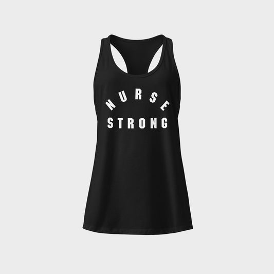 Nurse Strong Arc Women’s Fitted Racerback Tank