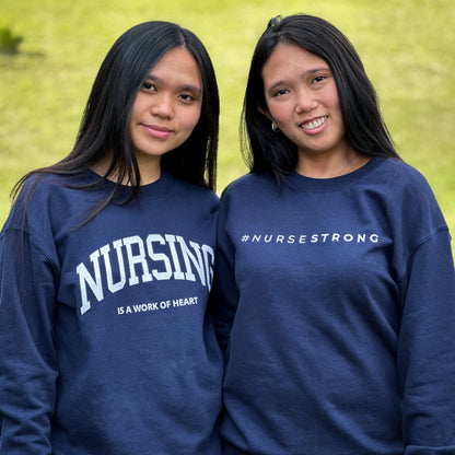 Nursing is a Work of Heart Sweatshirt - Navy