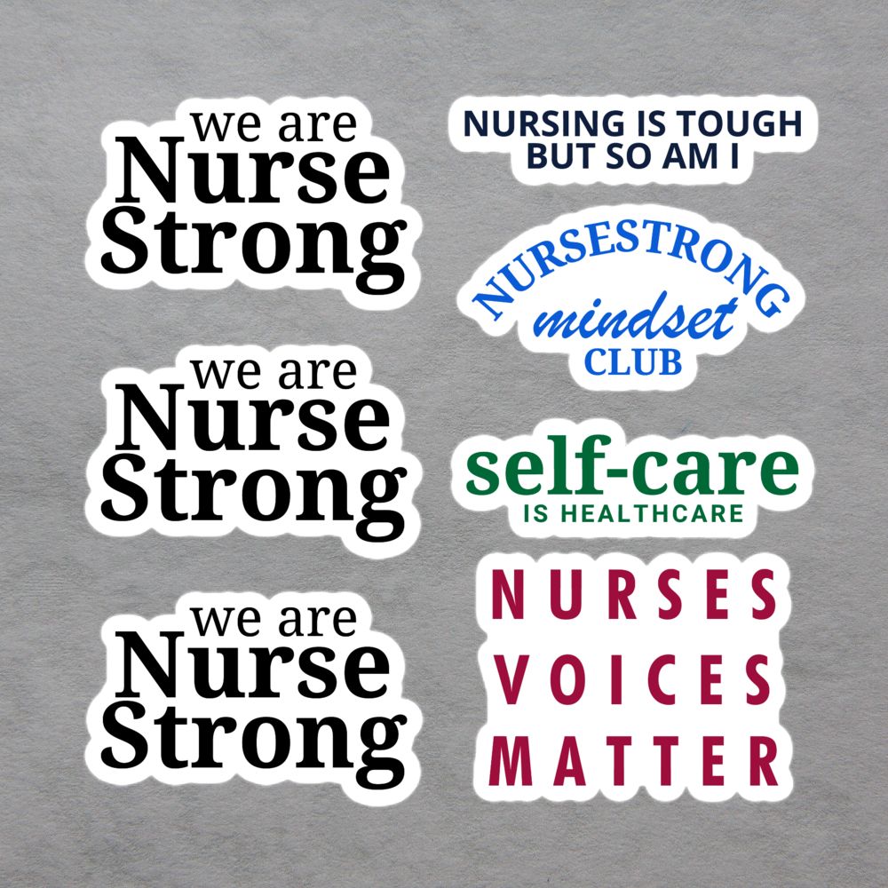 NurseStrong Sticker Pack 5 (7 Stickers)