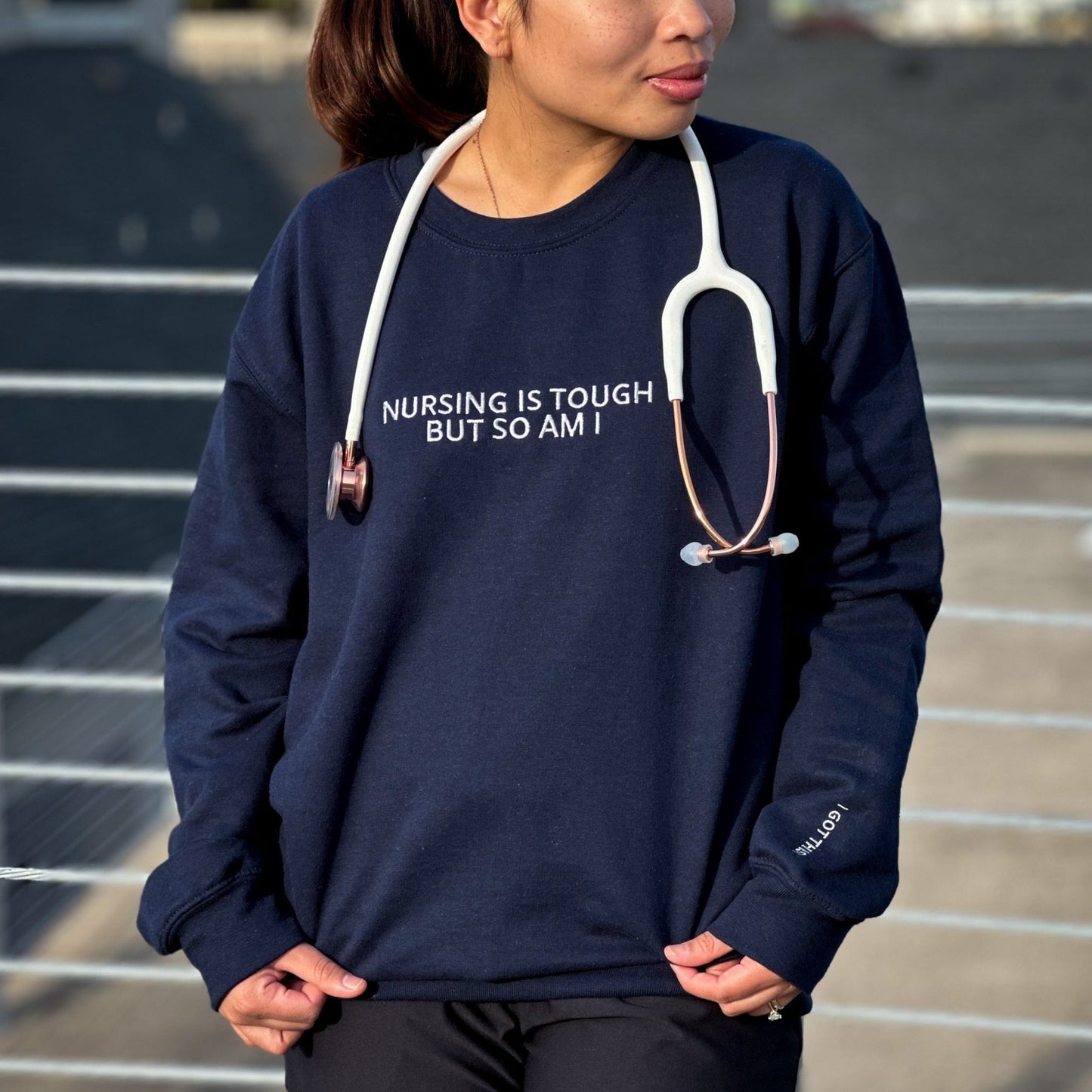 But So Am I Sweatshirt (Embroidered) - NurseStrong