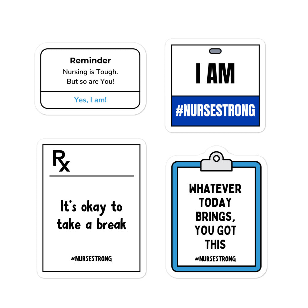 NurseStrong Sticker Pack 3 (4 stickers)