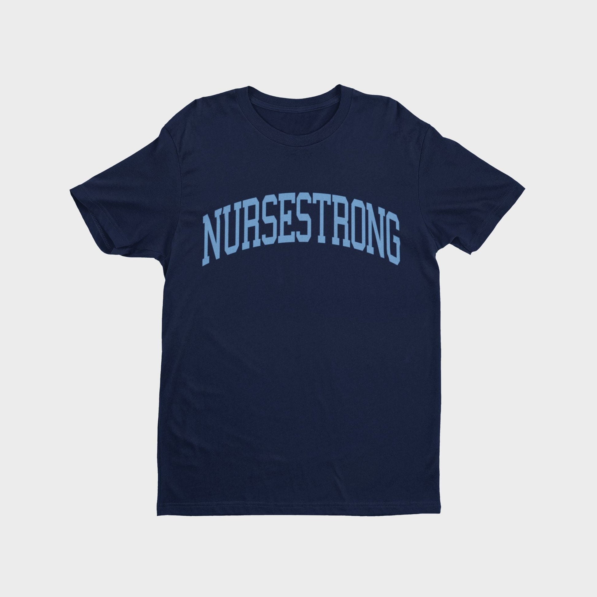 NurseStrong Arch T-Shirt - Navy/Ceil - NurseStrong