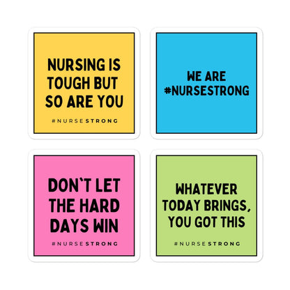 NurseStrong Sticker Pack 2 (4 stickers) - NurseStrong