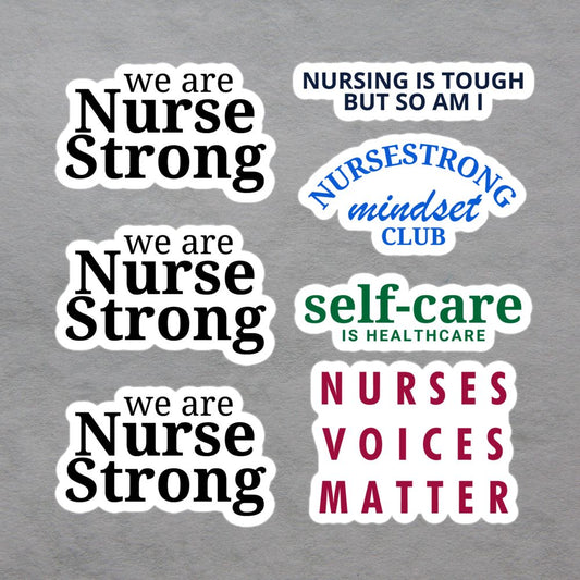 NurseStrong Sticker Pack 5 (7 Stickers) - NurseStrong